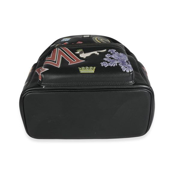 MCM Black Leather Victory Patch Stark Backpack - Picture 4 of 7